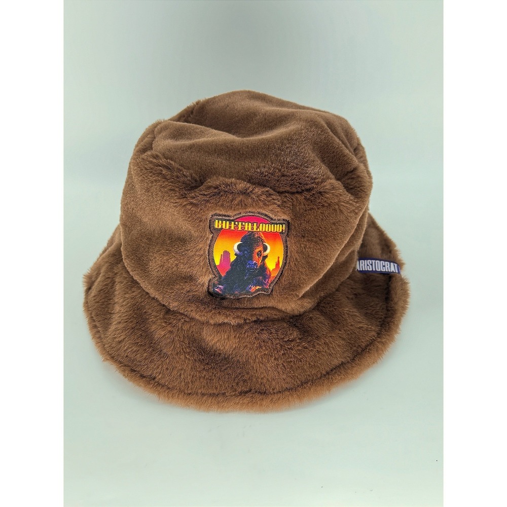 Aristocrat Gaming Buffalo  Faux Fur Bucket Hat  Brown